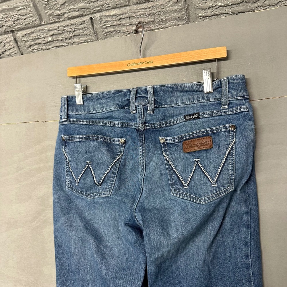 Wrangler Womens Flare Leg Jeans Medium Wash Blue Western Denim 1009MWFNT 7x34
